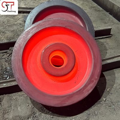 Alloy Steel Forgings Crane Wheel 42CrMo Open Die Forging For Port Machinery