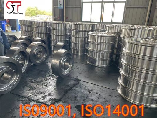 Ultrasonic Tested Heavy Forged Steel Parts For Gantry Container Crane Wheels