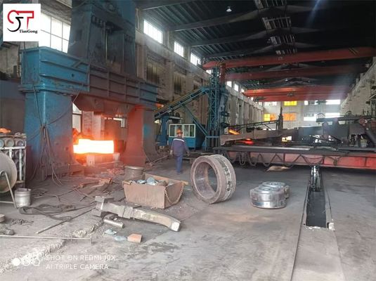 Heavy Duty Forged Gear 20CrMnTi Forged Steel Alloy Normalized Tempered For Crusher Gear