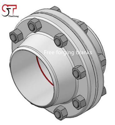 42CrNiMo C45 Forged Steel Flanges Gearbox Crane Forged Carbon Steel Flanges Components